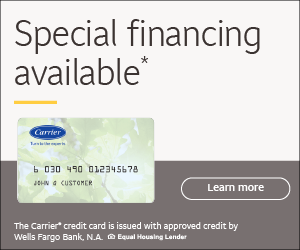 Carrier special financing available - Learn more